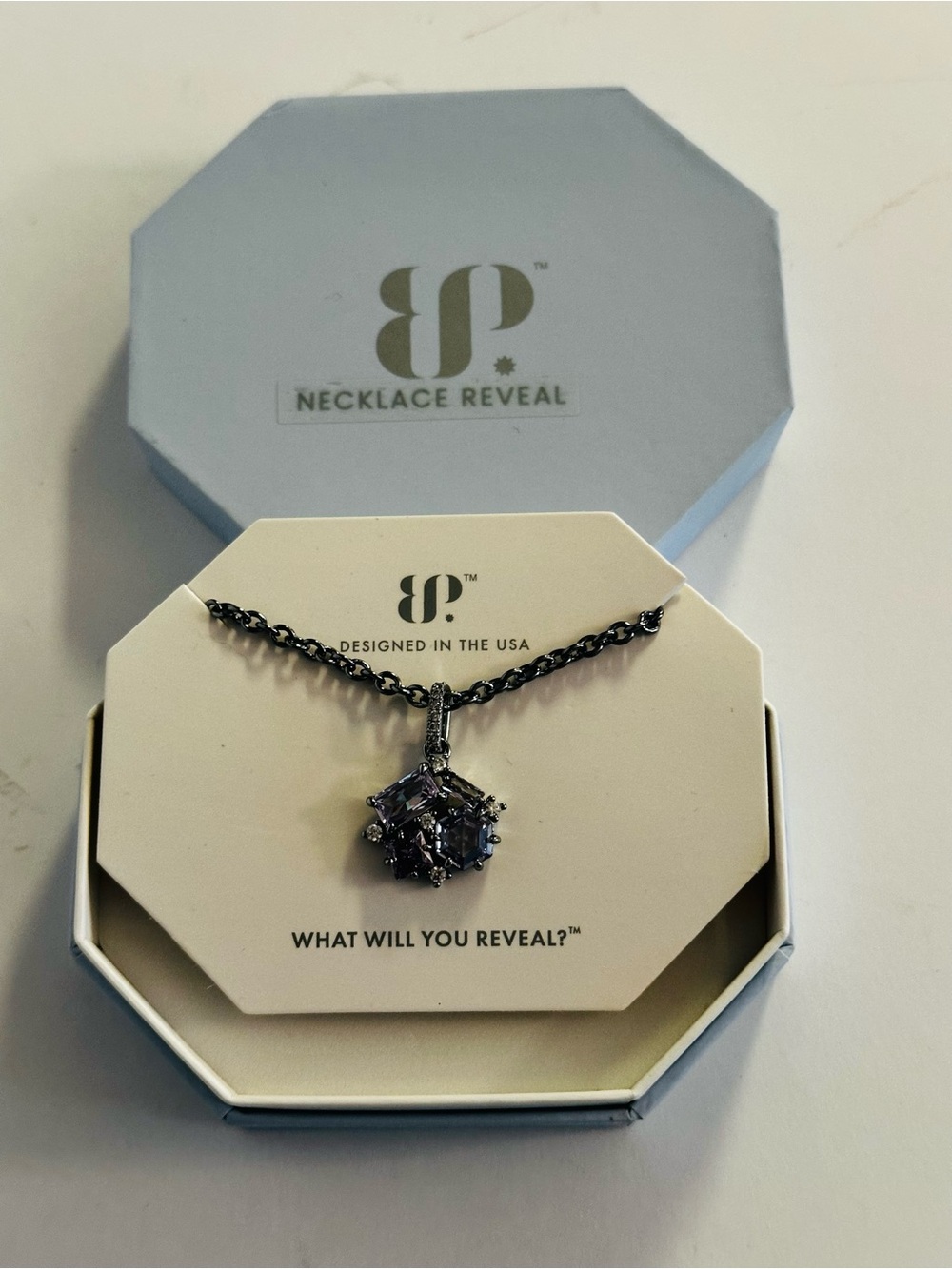 NIB Bomb Party “A Hush Between Bells” necklace 18”+ 2.5” extender NK23841